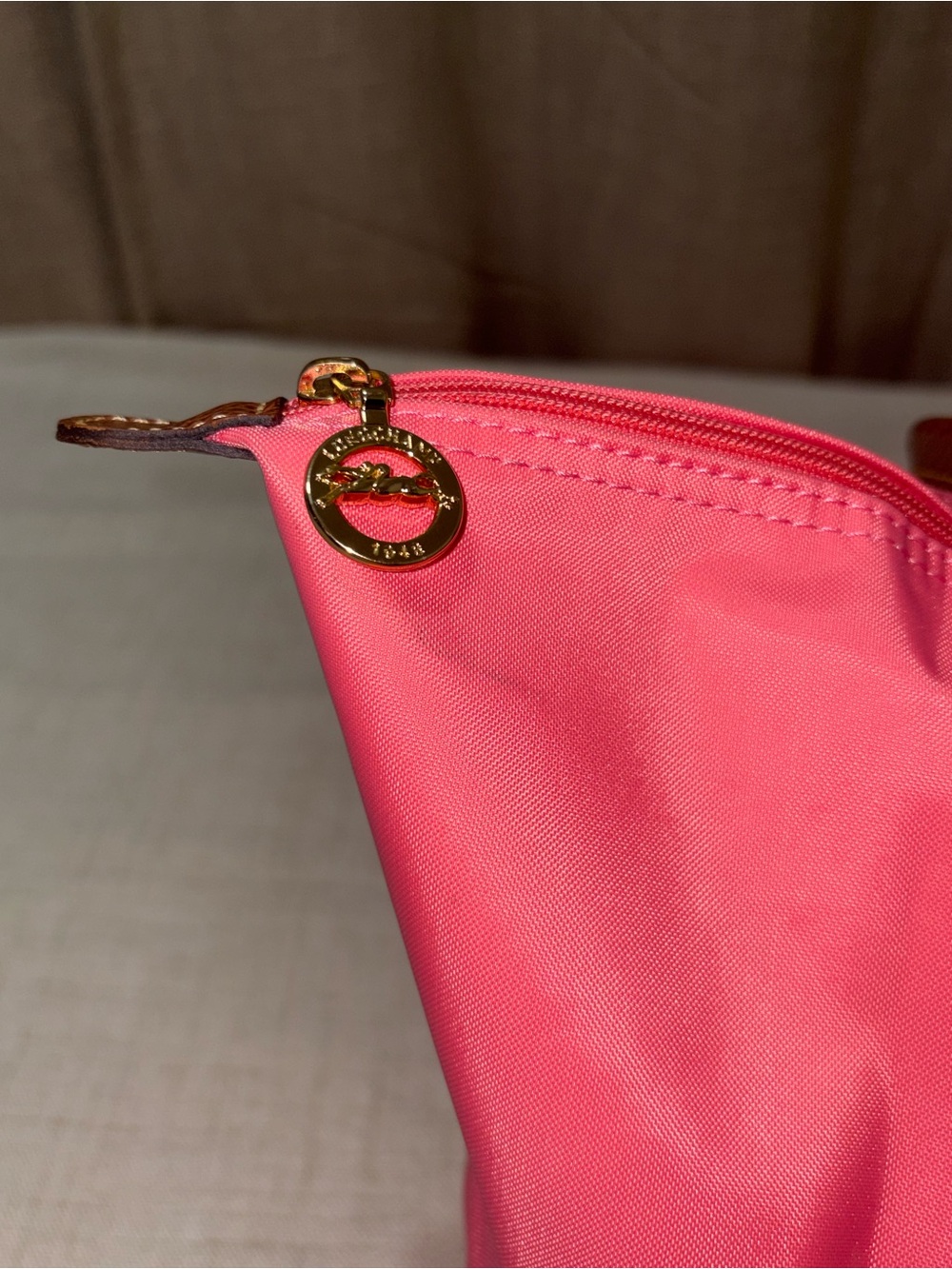 Longchamp Le Pliage Large Tote Bag - Pink / Russian Leather - Picture 7 of 11